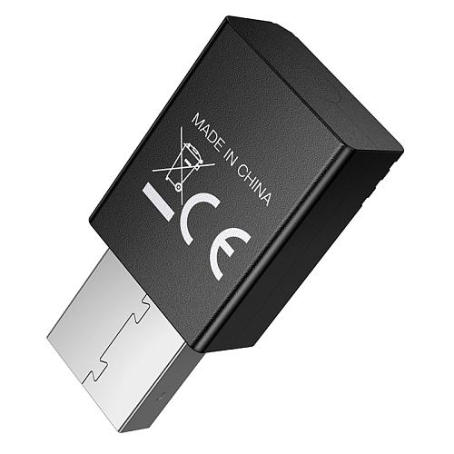 Адаптер WiFi4 USB, HI38, HOCO, внутренняя антенна, вес: 8.5g, цвет черный
