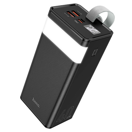 Универсальный Доп. Аккумулятор 40000mAh, J86, HOCO, выход 2 USB+1 PD (20W), вход Micro/Type-C, с дисплеем, черный
