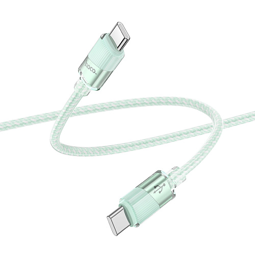 Кабель Type-C на Type-C, HOCO, U132, 60W, 1.2м, зеленый
