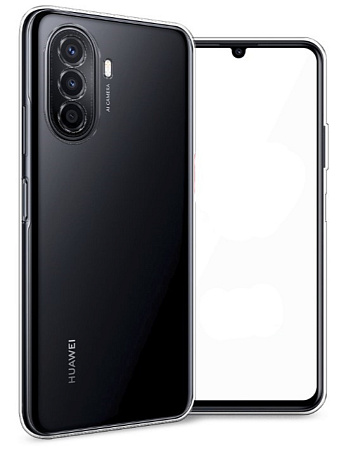 Чехол силиконовый для Huawei Nova Y70/Y70 Plus, с защитой камеры, X-CASE, прозрачный