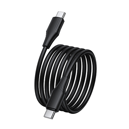 Кабель Type-C на Type-C, HOCO, X124, силиконовый, 1м, 60W, черный