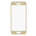 Защитное стекло на Samsung A320F, Galaxy A3 (2017), 3D, золотой, X-CASE
