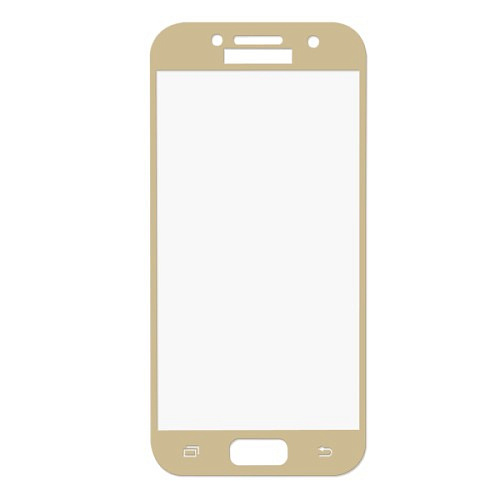 Защитное стекло на Samsung A320F, Galaxy A3 (2017), 3D, золотой, X-CASE