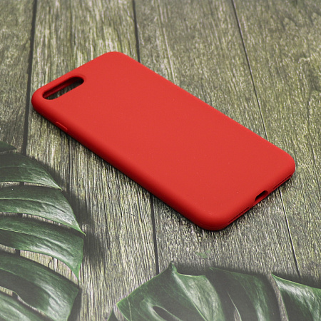 Чехол-накладка для iPhone 7 Plus/8 Plus, Silicon Case, без лого, красный