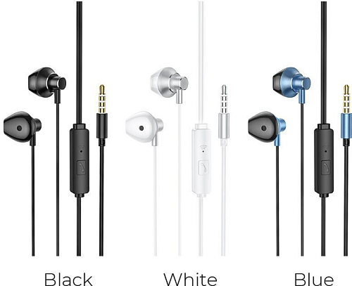 Проводные наушники M75 Belle Universal earphones, HOCO, белые