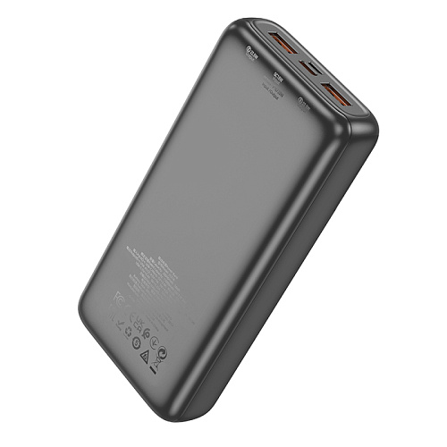 Универсальный Доп. Аккумулятор 20000mAh, J121A, HOCO, выход: 2 USB (22.5W)+1 PD (20W) с дисплеем, черный