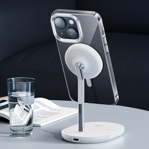 Чехол для iPhone 15, PC, Магнитный (MagSafe), AS3, HOCO, прозрачный