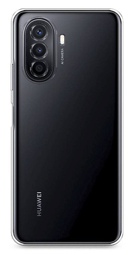 Чехол силиконовый для Huawei Nova Y70/Y70 Plus, с защитой камеры, X-CASE, прозрачный