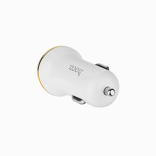 Автомобильное зарядное устройство, 2 USB 2.1A (Z1), usb cable lightning, HOCO, белый