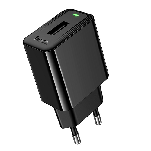 Сетевое зарядное устройство, 1 USB 2.1A (CS91A), HOCO, черный