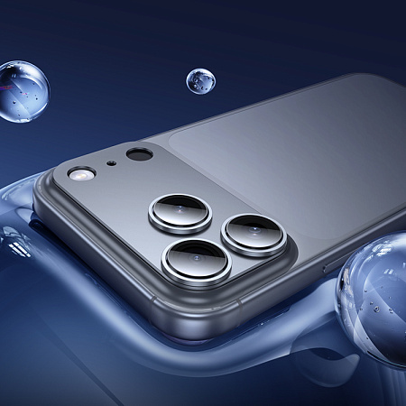 Защитное стекло для iPhone 17 Pro, V16, HOCO, на заднюю камеру, алюминий, серый