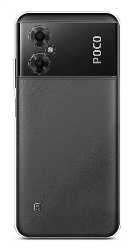 Чехол силиконовый для Xiaomi Poco M4 (4G/5G), c защитой камеры, X-CASE, прозрачный