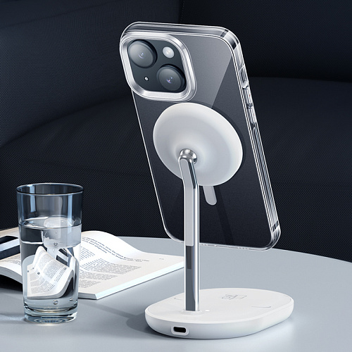 Чехол для iPhone 15, PC, Магнитный (MagSafe), AS3, HOCO, прозрачный