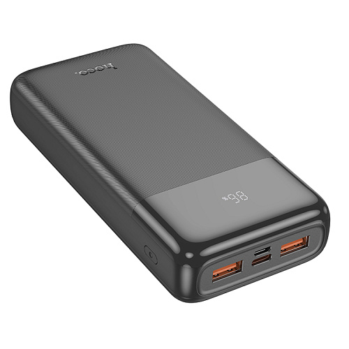 Универсальный Доп. Аккумулятор 20000mAh, J121A, HOCO, выход: 2 USB (22.5W)+1 PD (20W) с дисплеем, черный
