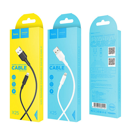 USB дата кабель Lightning, HOCO, X25, черный