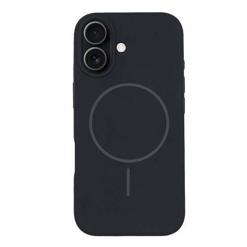 Чехол-накладка для iPhone 17, Silicon Case, магнитный (MagSafe), без лого, X-CASE, черный