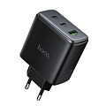 Сетевое зарядное устройство, 2 PD 65W + 1 USB 3.0 QC (C160A), HOCO, цвет черный