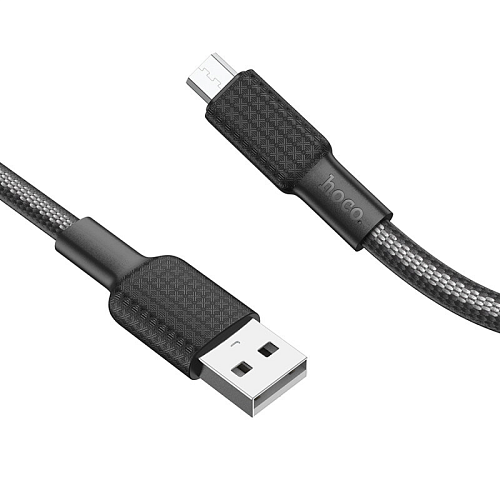 USB Кабель Micro, HOCO, X69, 1м, черный с белым