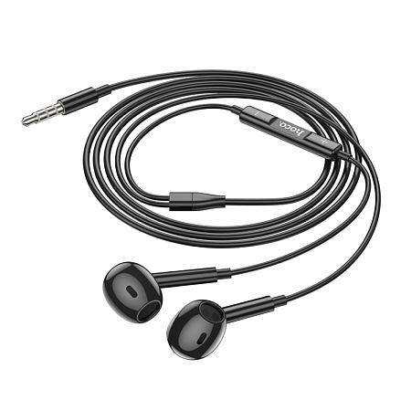 Проводные наушники M92, Plumelet wire-controlled earphones with mic, HOCO, черные