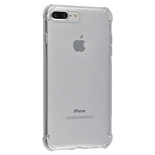 Чехол силиконовый для iPhone 7 Plus/8 Plus, усиленные края, с защитой камеры, микс, X-CASE, прозрачный