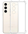 Чехол силиконовый для Samsung Galaxy S23 Plus, усиленные края, с защитой камеры, X-CASE, прозрачный