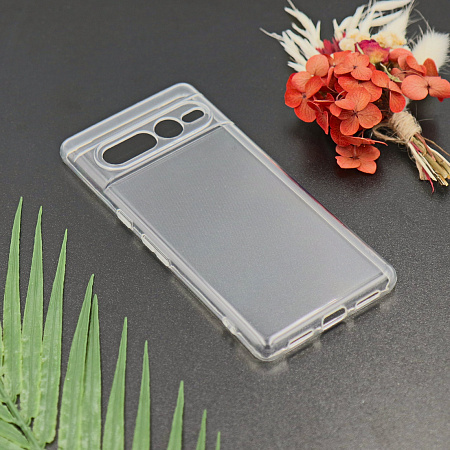 Чехол силиконовый для Google Pixel 7 Pro, с защитой камеры, X-CASE, прозрачный