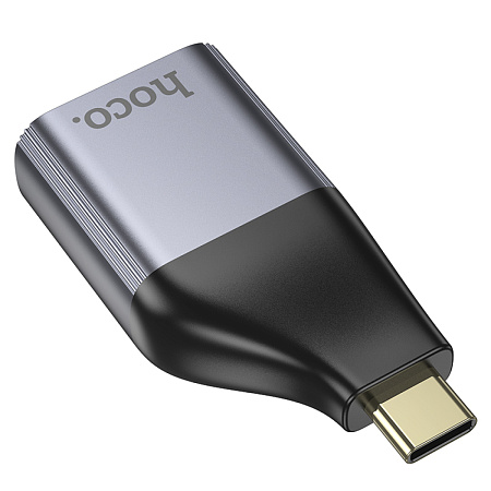 HDMI переходник на Type-C, UA33, HOCO, металлический серый