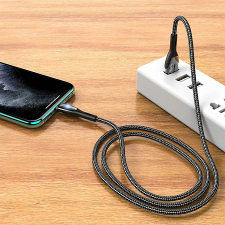 USB дата кабель Lightning, HOCO, U89, черный