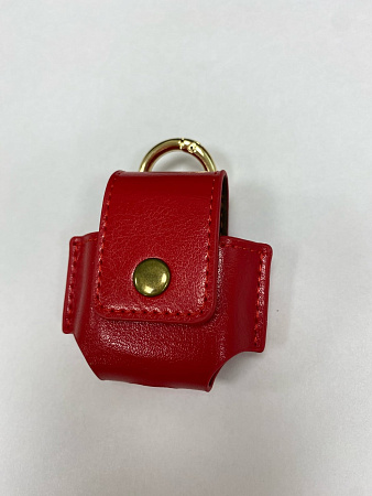 Чехол силиконовый для Airpods 1/Airpods 2 case, X-CASE, красный под кожу
