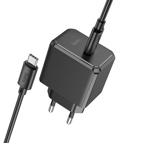 Сетевое зарядное устройство, 1 PD 30W (CS15A), HOCO, Type-C to Type-C, черный