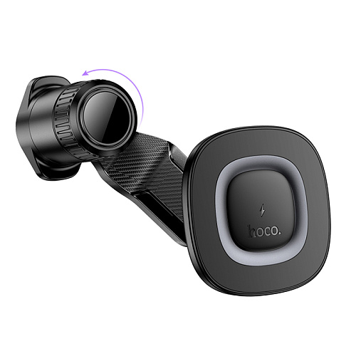 Держатель автомобильный на решетку с беспроводной зарядкой, HW30, HOCO, металлический серый Держатель автомобильный на решетку с беспроводной зарядкой, HW30, HOCO, металлический серый