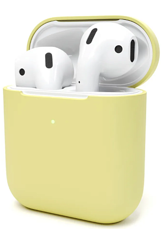 Чехол силиконовый для Airpods 1/Airpods 2 case, X-CASE, желтый