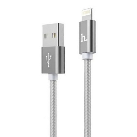 USB дата кабель Lightning, HOCO, X2, серебрянный