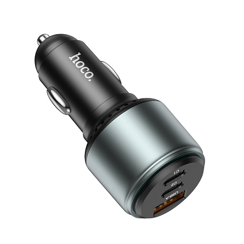 Автомобильное зарядное устройство, 1 USB QC3.0+2 PD 65W (NZ9), HOCO, черный