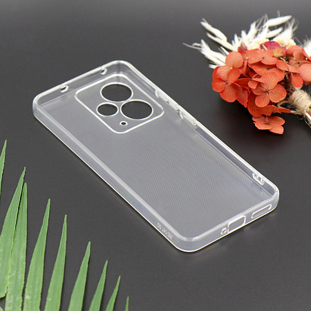 Чехол силиконовый для Realme 14T (5G), с защитой камеры, X-CASE, прозрачный