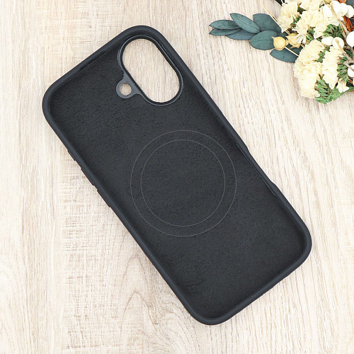 Чехол-накладка для iPhone 17, Silicon Case, магнитный (MagSafe), без лого, X-CASE, черный