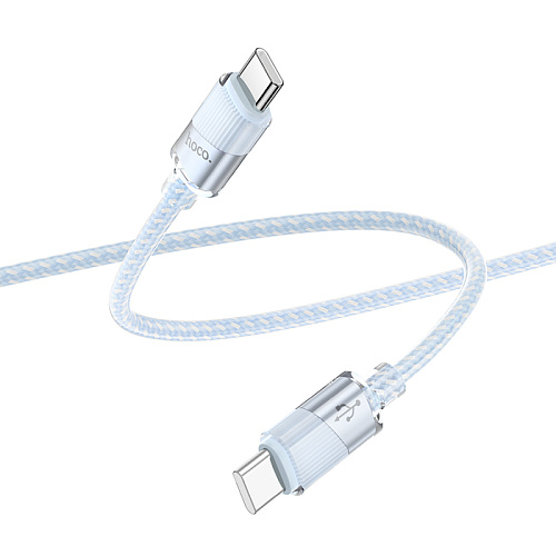 Кабель Type-C на Type-C, HOCO, U132, 60W, 1.2м, синий