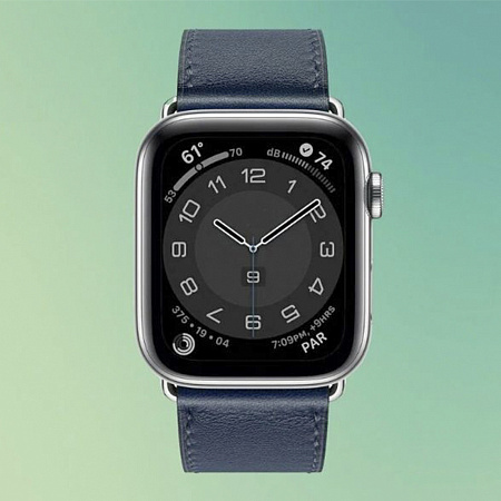 Ремешок на руку для Apple Watch 44/45/46/49 мм, HOCO, WA17, коровья кожа, темно-синий