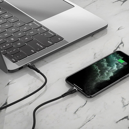 Кабель Lightning to Type-C (PD), HOCO, X45, черный