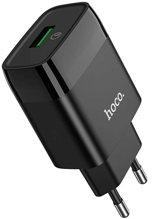 Сетевое зарядное устройство, 1 USB 3.0A (C72Q), HOCO, Micro, черный
