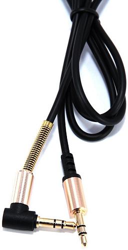 AUX Audio кабель 3,5 мм, UPA02, HOCO, черный, угловой