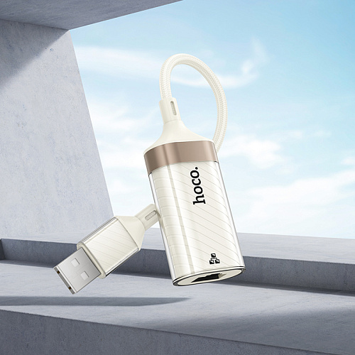 USB интернет адаптер, 100 Mbps, UA41, HOCO, цвет абрикосовый