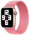 Ремешок на руку для Apple Watch 42/44/45/49 мм, нейлоновый эластичный №10, розовый