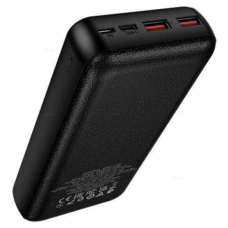 Универсальный Доп. Аккумулятор 20000mAh, J159A, HOCO, выход: 1 USB (22.5W), 1 PD (20W), черный