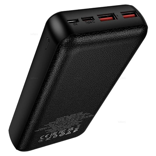 Универсальный Доп. Аккумулятор 20000mAh, J159A, HOCO, выход: 1 USB (22.5W), 1 PD (20W), черный