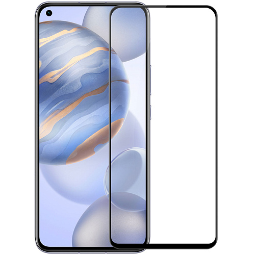 Защитное стекло на Honor 30, 9D, черный, X-CASE