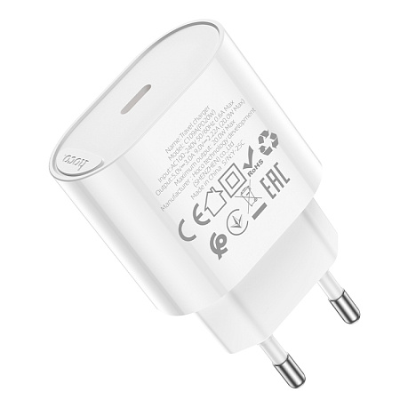 Сетевое зарядное устройство, 1 PD 20W (C109A), HOCO, цвет белый