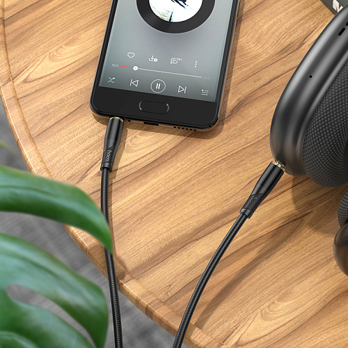AUX Audio кабель 3,5 мм, UPA25, HOCO, черный