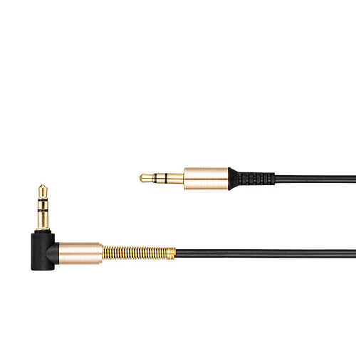 AUX Audio кабель 3,5 мм, UPA02, HOCO, черный, угловой