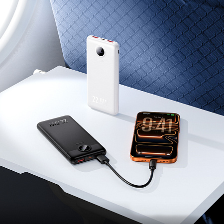 Универсальный Доп. Аккумулятор 10000mAh, J172, HOCO, выход: 1 USB (22.5), 1 PD (20W), черный